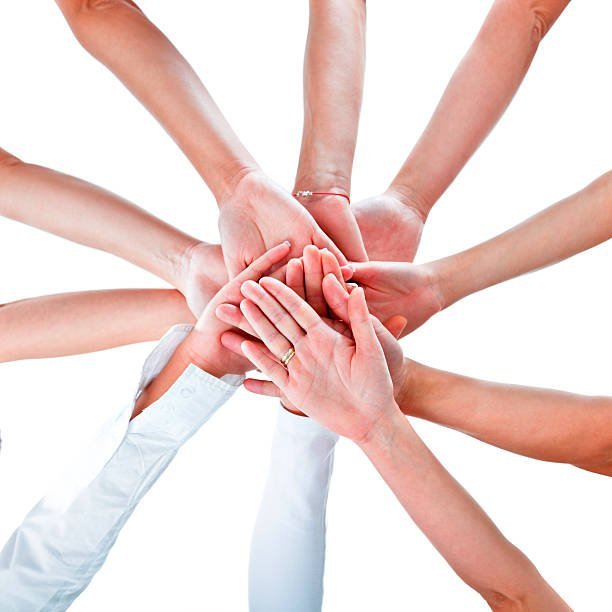 Mãos unidas em ação social